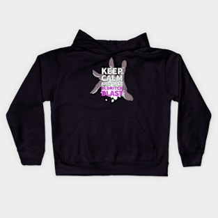 TableTop RPG  Warlock Keep Calm and Eldritch Blast Dungeons Dragons Shirt Design Kids Hoodie